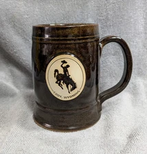 Sunset Hill Stoneware 22oz Mug Stein Cody Wyoming Cowboy Horse Rodeo