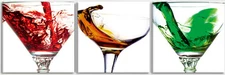 COCKTAIL modern wall art print mounted on fiberboards/better than canvas prints