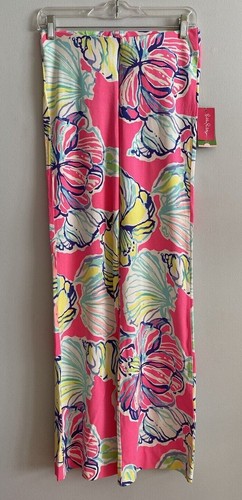 Lilly Pulitzer Royal Pink Swept by the Tides Georgia May Palazzo Hose XS Neu mit Etikett - Bild 1 von 6