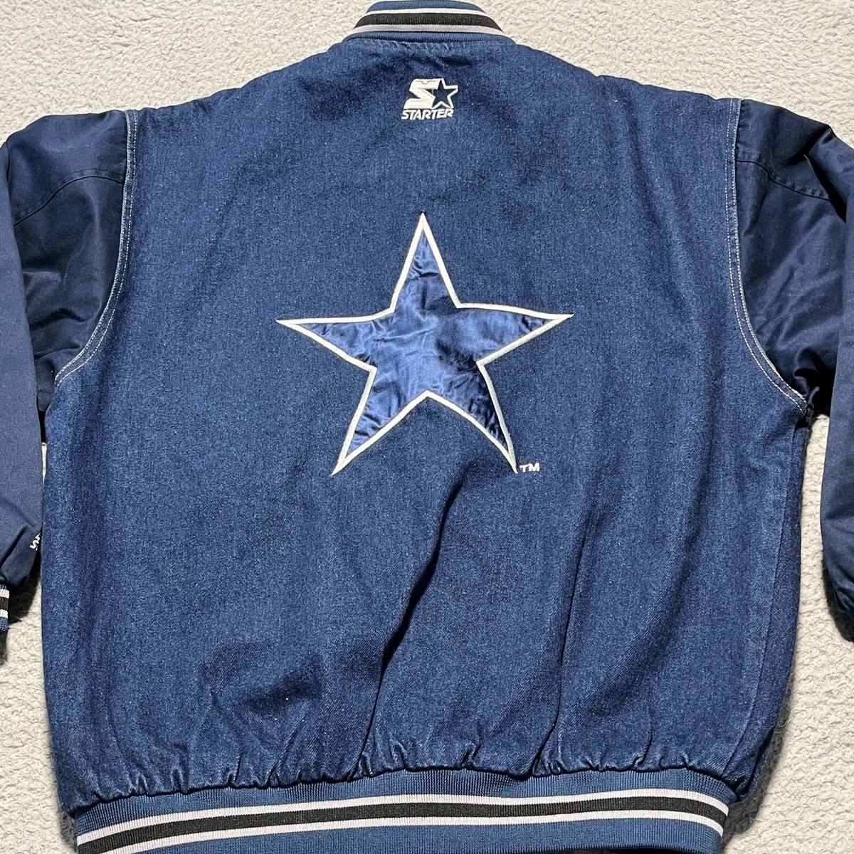 ビンテージ　starter ダラスカウボーイズ　デニムジャケット　スタジャンXL ビンテージ starter ダラスカウボーイズ デニムジャケット