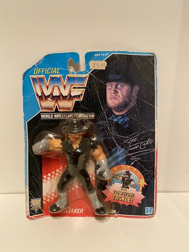 WWF WWE Wrestling Hasbro Undertaker - On Card...