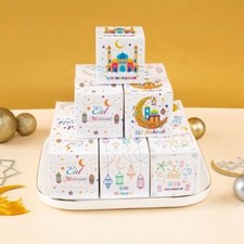 10 Eid Favour Boxes White Favours Sweets Treats Hamper Gift  Boxes Decorations