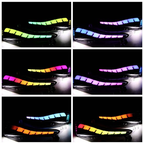 For Infiniti 14-20 Q50 Q60 RGB LED Mirror Sequential Signal Light RGB Fog Light - Picture 3 of 10