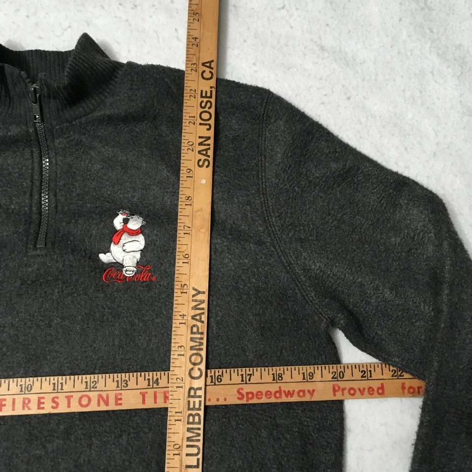 Suéter polar vintage años 80 90 Coca Cola Cola 1/4 cremallera cuello artículos grandes Foto 4 de 4