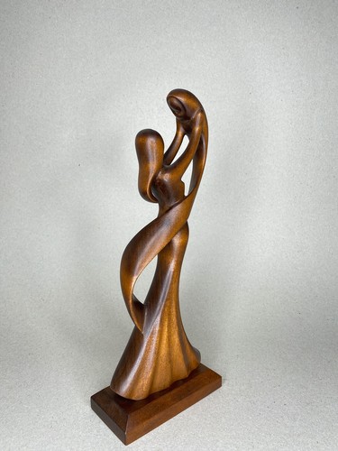 Hand carved wooden " Mother and Child " - Foto 3 di 7