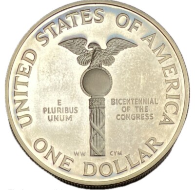 Commemorative Silver Dollar Proof 1989 S Bicentennial Of Congress