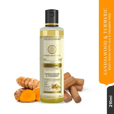 Khadi Natural Sandal & Turmeric Body Wash (210ml) Free Shipping