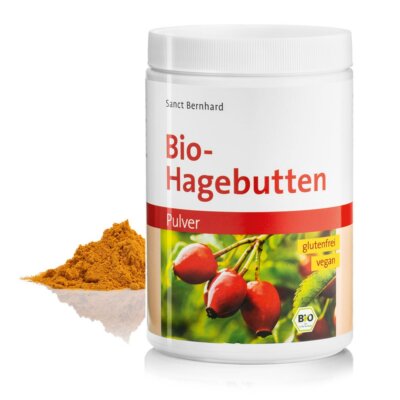 Bio-Hagebutten-Pulver 500g glutenfrei & vegan 100% rein | Sanct Bernhard 28 /kg