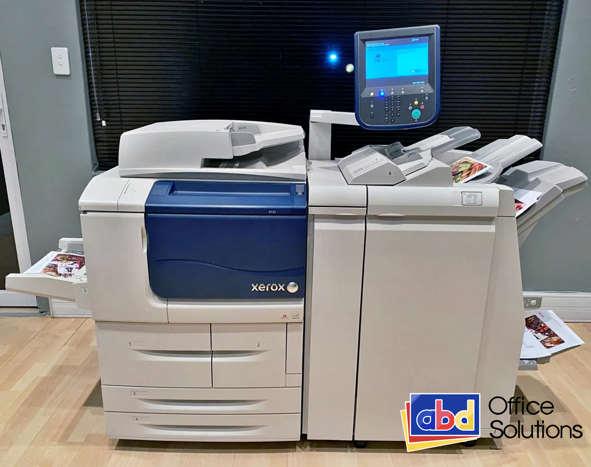 Xerox D110 Monochrome Production Copier Printer Booklet Maker