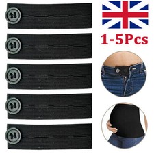 5x Button Hole Waist Band Extenders, Unisex Trousers Skirt Maternity Expander UK