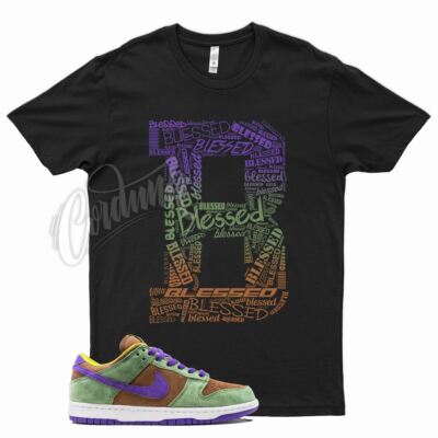 Black BLESSED T Shirt to match N SB Dunk Low Veneer by Cordunk 