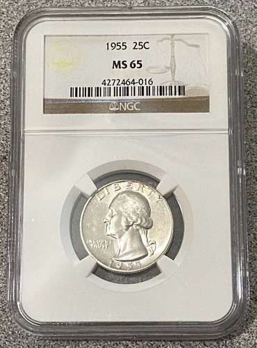 1955 Washington Quarter NGC MS65