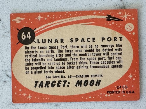 1958 Topps Target: Moon Popsicle, spazioporto lunare posteriore arancione #64 -35 - Foto 2 di 2