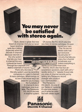 Panasonic 44 Series 1975 Vintage B & W Print Ad
