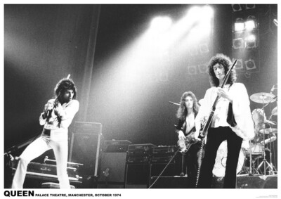 Poster QUEEN - Palace Theater Manchester 1974 ca85x60cm NEU 15238