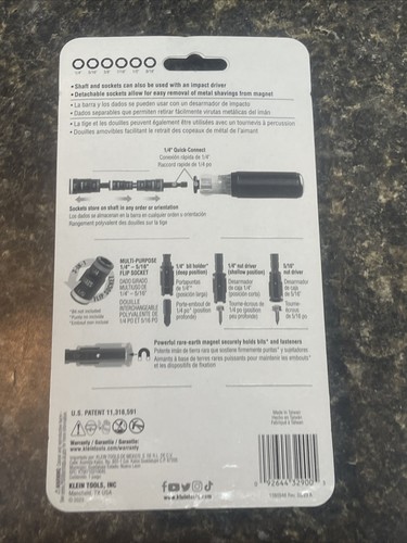 Klein Tools 32900  7-in-1 Impact Flip Socket w/ Handle Screwdriver Impact Driver - Picture 11 of 15