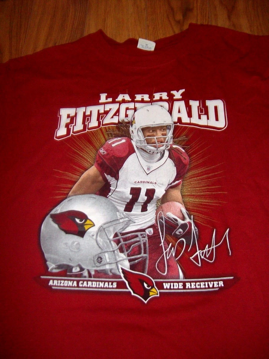 Vintage Larry Fitzgerald Arizona Cardinals Anvil T Shirt 11 2 side LRG