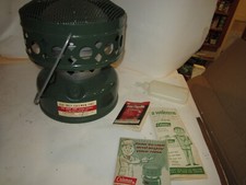 Vintage 7/69 Coleman 3500 BTU Green Catalytic Heater 512A700 w/ Box & Manuals