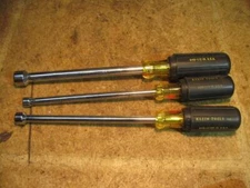 Klein 646-1/4 646-11/32 646-1/2 1/4" 11/32" 1/2" Long Nutdrivers