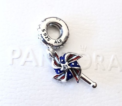 Pandora American Pinwheel Dangle Charm, Enamel #798929C01 +FREE Gift Box +Tag - 第 2/7 張圖片