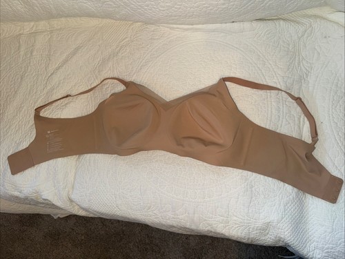 Beige Nude HONEY LOVE XL Wireless Bra w/Mesh Accent Support Padded Gently Used - Picture 8 of 9