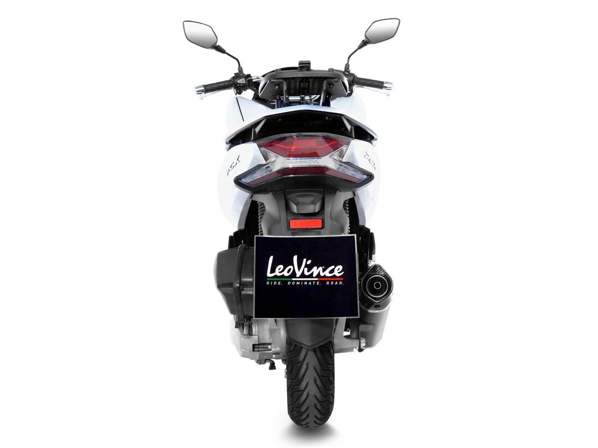 SCARICO COMPLETO LEOVINCE NERO ACCIAIO INOX CARB OMOLOGATO PER HONDA PCX  125 18-