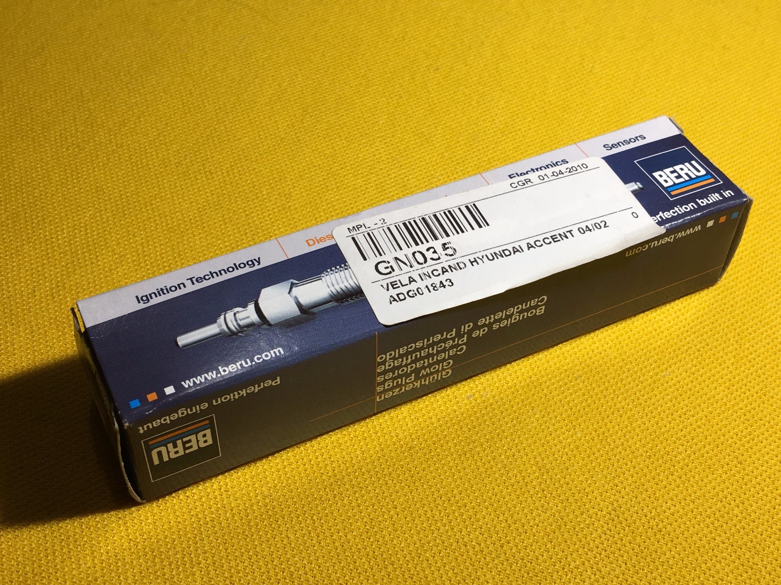 New Genuine Beru Glow Plug GN035 GN035 Hyundai Kia 3671027010 eBay