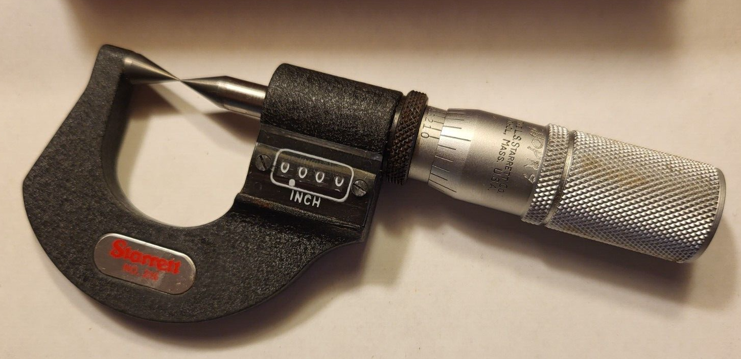 Starrett No. 216 Micrometer Starrett T216xFL1" Micrometer in Original