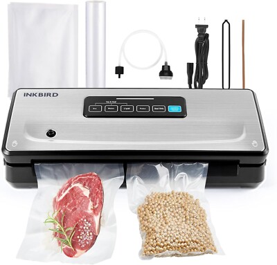 Inkbird Food Vacuum Sealer Machine Long Preservation Sealing Built-in Cutter US