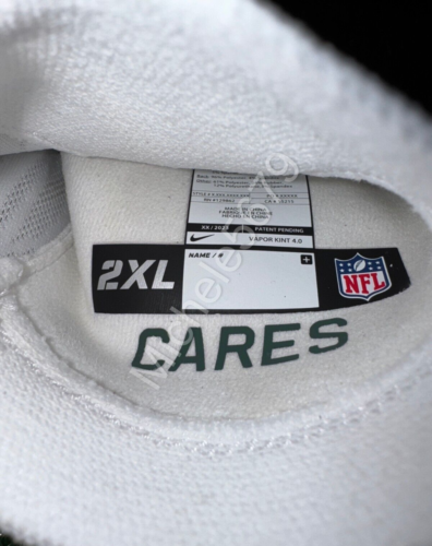 Nike NFL Josh Jacobs #8 Packers PE Vapor Knit Football Gloves White Size 2XL New - Picture 4 of 4