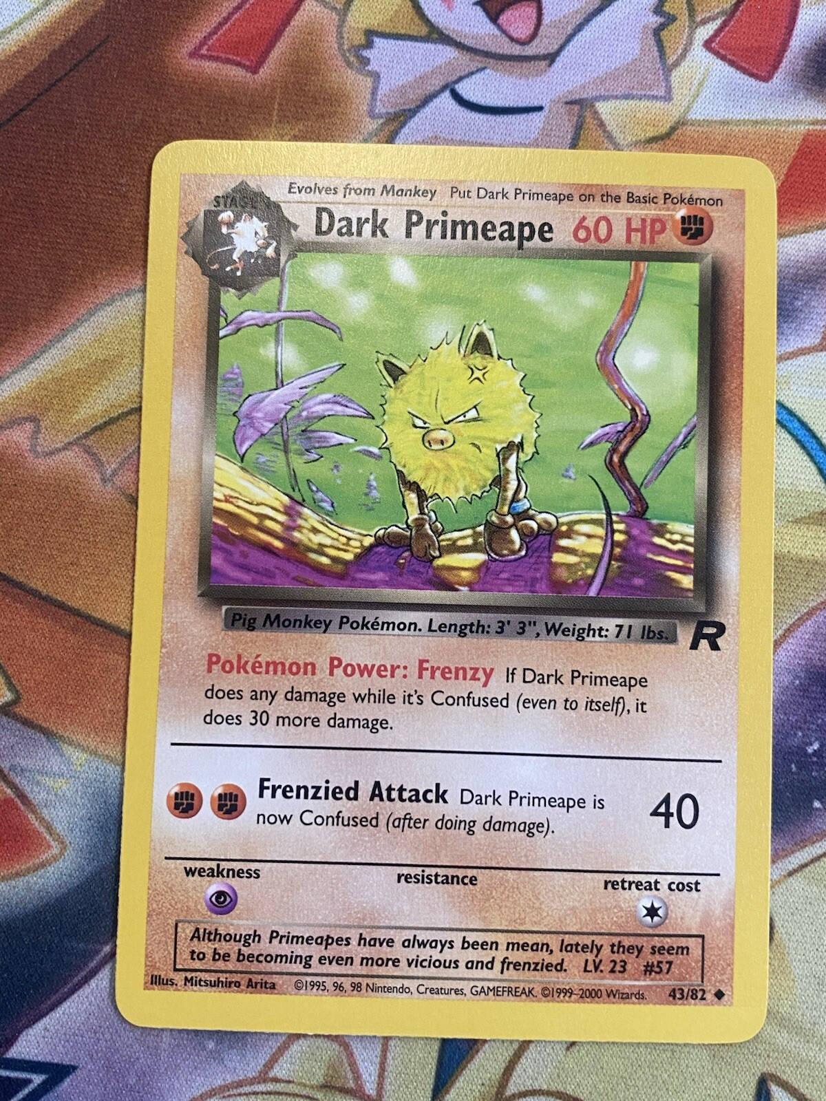 DARK PRIMEAPE - 43/82 - Team Rocket - Pokemon Card - NM