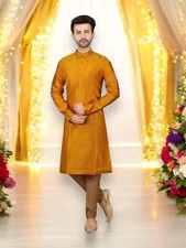 Elegant Men's Silk Kurta with Pant - HT6141  Ethnic Wear for Mens