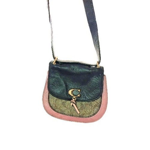 COACH 2316 REMI Signature Colorblock Saddle Bag MULTI Leather/Coated Canvas 7x8 - Picture 10 of 21