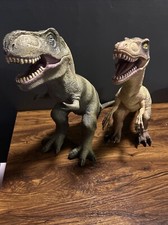 Toys R Us Maidenhead Large Velociraptor T. rex Dinosaur Rubber Figure Lot