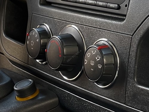 For Renault Master 2010- Polished Aluminium Heater dash panel Surrounds Rings x3 - Picture 9 of 14
