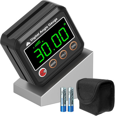 Magnetic Digital Angle Finder Protractor, Mini Level Gauge for Woodworking