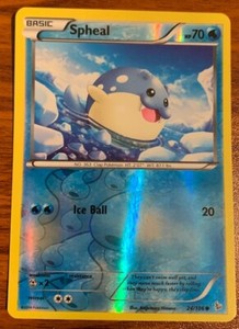 2014 Pokemon XY Flashfire Reverse Holo Spheal #24/106 Used Free Shipping