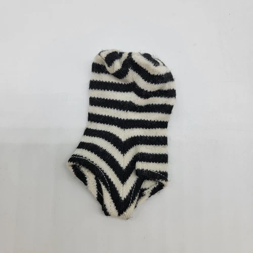 Vtg 1961 Mattel Barbie Black & White Striped One Piece Swimsuit Excellent