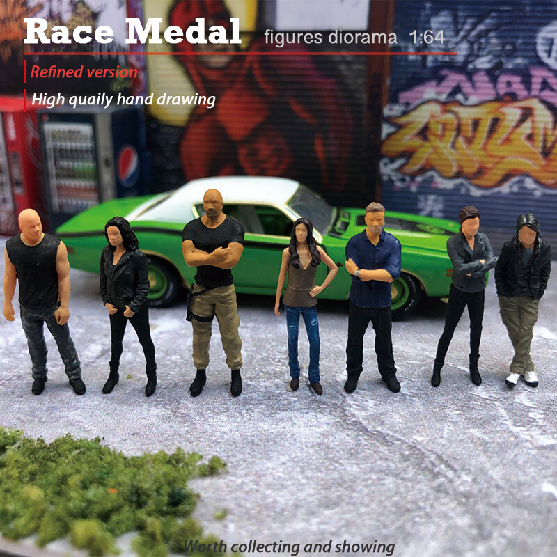 1:64scale figures The movie version  Fast  speed Race car driver  model