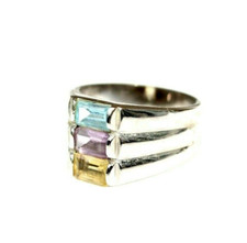 Vintage ATI Mexico Sterling Silver Pastel Sto...