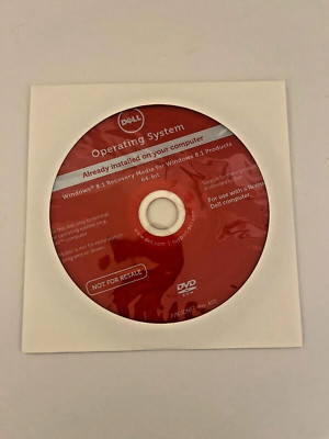 Dell Windows 8.1 64-Bit Install DVD Recovery Media Disc Original NEW SEALED