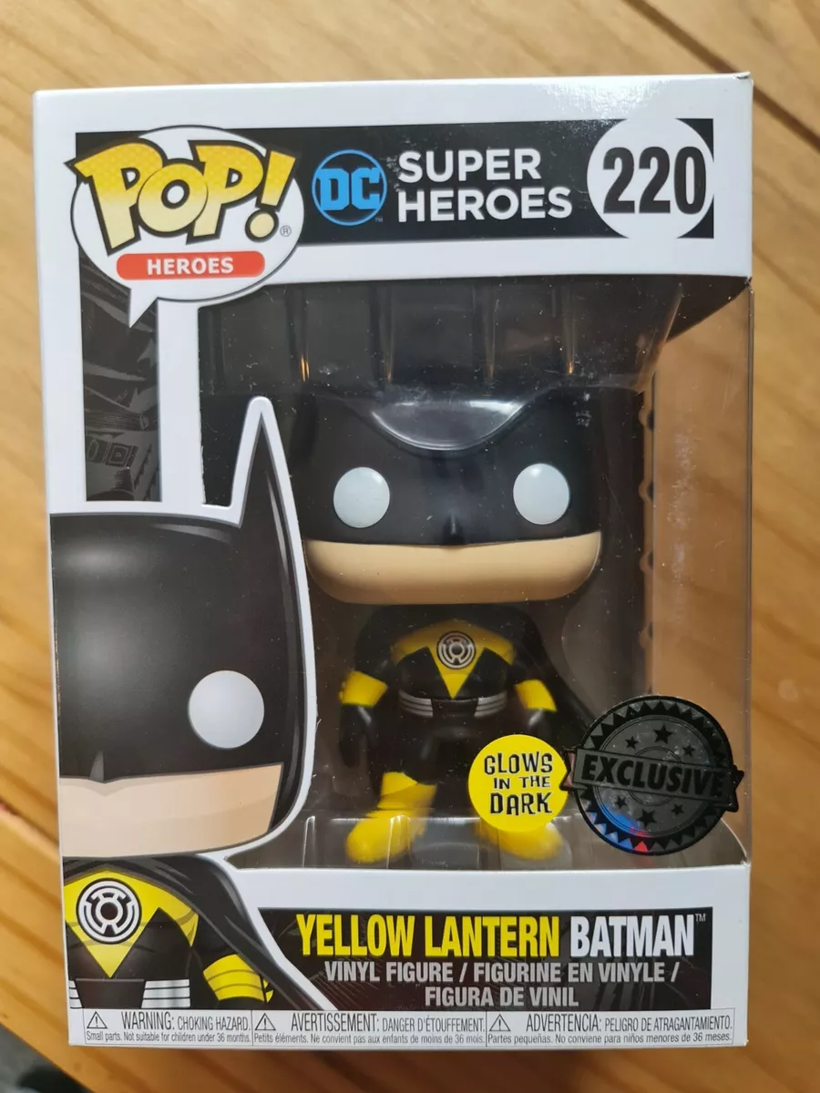Yellow Lantern Batman. Funko Pop Great Condition Glow in the Dark Exclusive 220