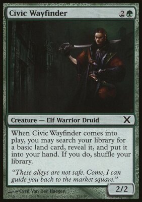 Magic the Gathering MTG Civic Wayfinder (255) Tenth Edition   LP