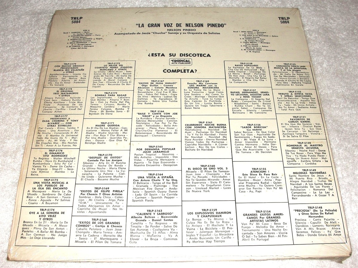 Nelson Pinedo La Gran Voz 1960's Latin LP, Nice EX