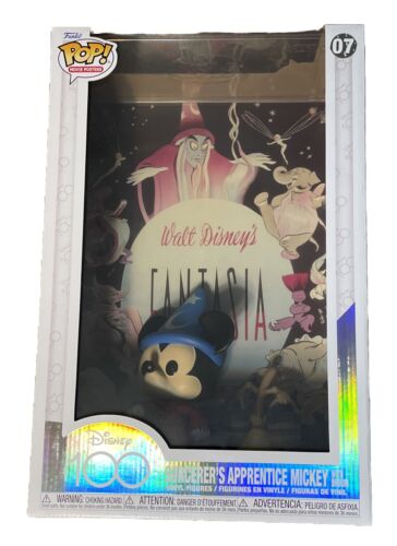 NIB Funko Pop SORCERER'S APPRENTICE MICKEY WITH BROOM #07 Fantasia Movie Posters