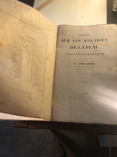 Cazenave Dermatology Book Lecons Sur Les Maladies De La Peau 1856 Elephant Folio - Picture 5 of 12