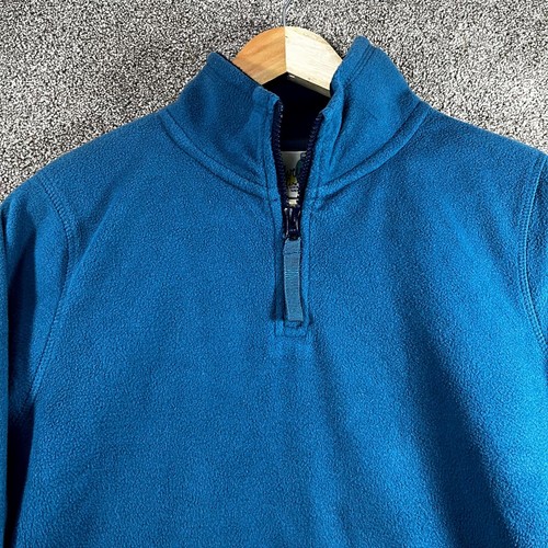 Weird Fish Sweatshirt Women’s 14 Blue Fleece Long Sleeve Mock Neck Quarter Zip - Picture 3 of 9