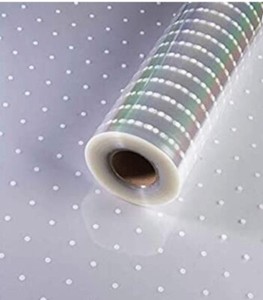 Gold Dots Clear Cellophane Wrapping Gift PaperWedding Birthday Hampers Wrap