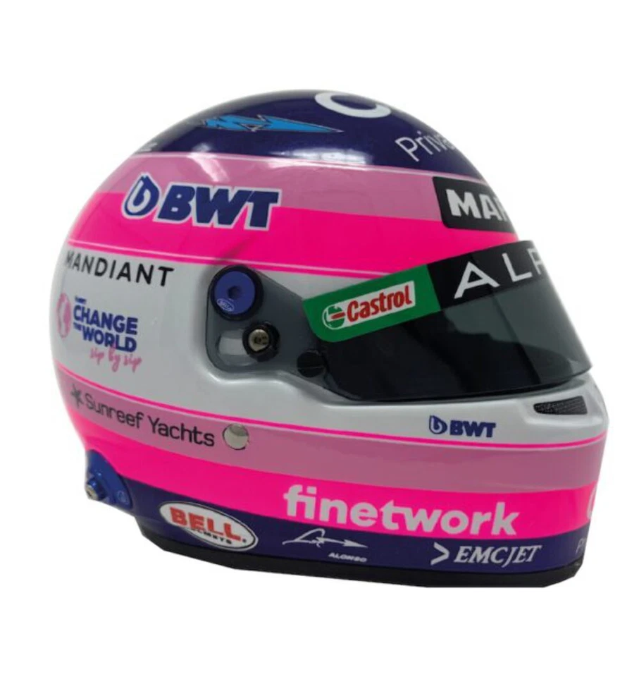 2022 Fernando Alonso F1 Replica 1:2 Scale Helmet - Image 4 of 4