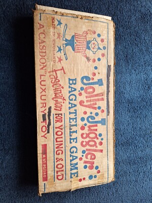 Vintage verpackt Casdon Jolly Jongleur Zirkus Bagatelle Pin Ball 